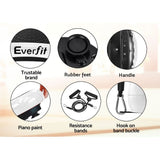 Everfit Vibration Machine Platform Vibrator Resistance Rope Home Fitness White FIT-H-VP-ROUND-WH