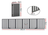 i.Pet Dog Gate Playpen Enclosure 6 Panels Pet Door Fence Wooden Play Pen Stair PET-GATE-WD-282X80-GR