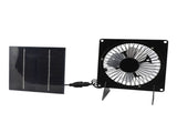 Solar Panel Fan Mini USB Outdoor Portable Cooling Fan Desktop Exhaust Ventilation with 2 Brackets V1294-YM0901-3111240078911