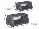 Grey Desktop Reptile Terrarium Enclosure 35X25.5X22cm with Double Door Opening and Ventilation for V888-ELOSUNG54975-4