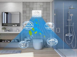 6-in Window Bathroom Exhaust Fan, Wall Mount Exhaust Vent Fan for Kitchen Garage Ventilation, 17W, V1370-AZ4-06448