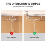 Wall Mounted Stackable Wine Glass Rack Holder for Stemware and Goblets, Space-Saving Kitchen Storage V1192-AZ-W-32246
