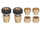 8Pcs High Pressure Washer Adapter Coupler Set Brass Quick Disconnect Connector Kit V1294-YM0901-3111210156311