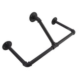 22in Industrial Pipe Clothing Display Rack Wall Mounted Clothes Rack Hanger Iron Clothes Hanging Rod V1294-YM0717-3114220075011