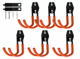 Garage Hooks, 6 Pack Large Round Wall Hooks for Hanging Heavy Duty Ladders, Bikes, Tools Ideal for V1107-118-34300