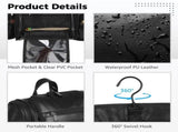 Large Hanging Toiletry Bag for Men, PU Leather Travel Bathroom Organizer with Swivel Hook, Zippered V1369-AZ3-W-08864