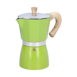 300ML Coffee Pot Moka Maker Coffee Kettle for Gas Stove Ethanol Stove Electrothermal FurnaceGreen V1294-YM0901-3118210170211