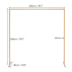 Wedding Arch Gold Square Backdrop Flower Display Stand Background 2.2M V201-WED0001AU8AU