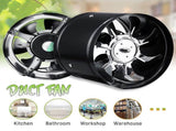 8 Inch Duct Fan Low Noise Exhaust Fans for Kitchen Garage Bathroom Ventilation Blower V1294-YM0523-10334644