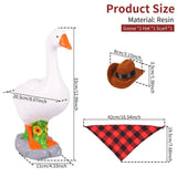 Goose Garden Statue, Detachable Matching Accessories, Stable Weighted Base, for Indoor Outdoor V1369-AZ3-W-12147