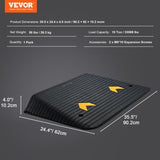 Upgraded Rubber Threshold Ramp, 10.2 cm Rise Door Ramp with 1 Channel, Natural Rubber Car Ramp with V952-XBLYPDBG355X2YEU8V0