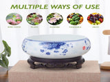 Ceramic Flowerpot Multi-Color Non-Hole Hydroponic Container for Home 1Set V1366-AZ2-W-12395