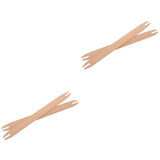 Durable Beige Wooden Tablet Weaving Shuttle for DIY Use 4Pcs V1369-AZ3-W-20860