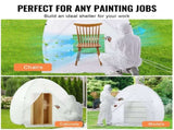Spray Paint Shelter, 60 x 60 x 70 in Pop-Up Portable Spray Paint Tent with Built-In Floor, Exhaust V952-BXSPQ606070INA0UEV0