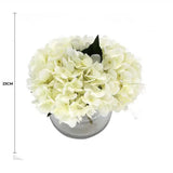 Premium Faux Hydrangea with Glass Vase 23cm V637-DP88014