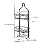 Shower Caddy Hanging, Bathroom Shower Rack, Large Capacity Anti-Swing Bathroom Storage with Hooks V1370-AZ4-18885