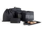 Black Premium 6-Piece Compression Packing Cubes Set - Lightweight Polyester Travel Organizers for V888-ELOSUNG27964