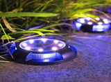 4-Pack Solar Ground Lights 8-LED Outdoor Garden Pathway Lights with IP65 Waterproof for Lawn, Patio V1107-SOLAR GROUND LIGHTS