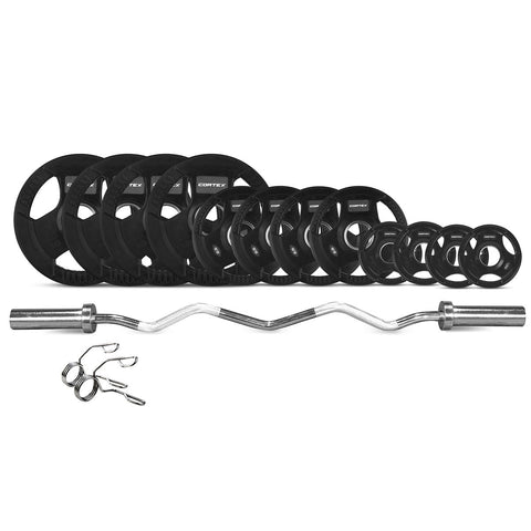 CORTEX 40kg Tri-Grip V2 50mm Olympic Curl Bar Set V420-CSWP-OTGV2SET-E