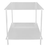 Side Table Acrylic 2 Tier Simple Lightweight Modern Bedside Table for Living Room Bedroom V1294-YM0901-3116240024911