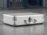 Hard Aluminum Briefcase for Storage with Latch Closure and Cushioning Inserts V1370-AZ4-09617