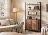 Levede 6 Tier Bookshelf Storage Cabinet Bookcase Display Adjustable Shelves Door CH1170-6-WA-AU