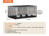Bird Cage, 18 in, Small Parakeet Cage Divider, Sturdy Metal Bird Flight Cage, Travel Birdcage V952-ZMSMNNL31191DY8JTV0
