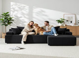 Artiss Modular Sectional Sofa Bed Convertible L-Shaped Couch with Deep Seat for Living Room SB-B-SOFA-L-BK-AB