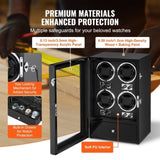 Watch Winder, Watch Winder for 4 Men's and Women's Automatic Watches, with 4 Super Quiet Japanese V952-SBZDSLH4Z000JJWPBV3