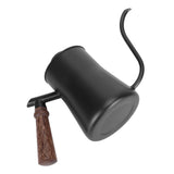 650ml Hanging Ear Hand Coffee Pot Stainless Steel Drip Type Coffeeware Tool with ThermometerBlack V1294-YM0901-3118210062311