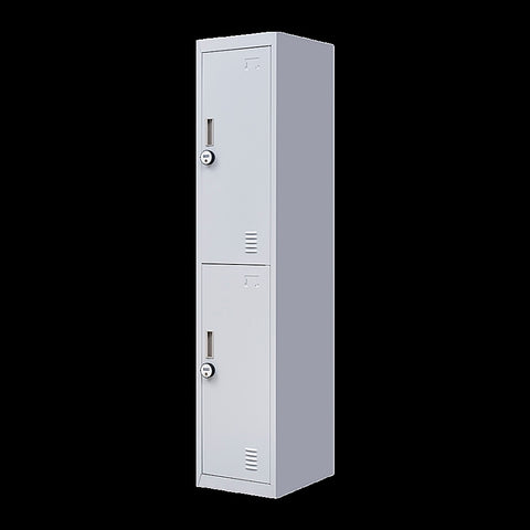 2-Door Vertical Locker for Office Gym Shed School Home Storage V63-832441