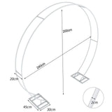 P&P Round Arch Backdrop Stand for Wedding Party Metal Pipe Frame Archway Decoration Indoor Outdoor V767-HQ-XJ118-L-G2