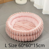 Detachable Faux Rabbit Fur Round Pet Bed, All Season Thick Cushion Pet Bed, Moisture Proof Design V1221-XM-LB2818-GM115