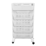 White Storage Organizer Shelf Removable Plastic Movable Bookshelf for Home Study Room 5 Layer V1294-YM0703-3112230036911