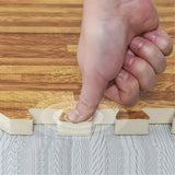 White Wood Grain Interlocking Heavy Duty EVA Foam Gym Flooring Mats - 60x60cm - 12 Tiles V178-59368