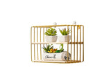Wooden Iron Wall Shelf Living Room Kitchen Bathroom Elegant Exquisite Wall Mounted Storage Shelf V1294-YM0715-3117220079113