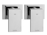 Cefito Shower Twins Tap Wall Bath Taps Brass Hot Cold Basin Bathroom Chrome SHOWER-A2-TAP-SI