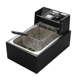 6L Electric Deep Fryer with Removable Oil Filtration Basket 1.7KW Stainless Steel 122-392 Automatic V1294-YM0901-H48361B-US