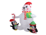 5.9ft Inflatable Xmas Penguin Bear with Colorful Light Cute Blow Up Yard Animal V1294-YM0901-3115230123813