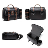 Motorcycle retro rear seat bag detachable side bags, PU leather waterproof and wear-resistant, V1232-MTCB-001