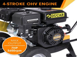 Ducar Petrol 7HP Wood Chipper Shredder Mulcher Grinder - Yellow WCP-Z06-YLBK