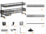 65cm 3 tier Over Single Sink Dish Drying Rack Drainer Kitchen Cutlery Holder Storage Organizer V324-CS-KITRACK65CM