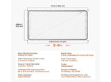 Chain Link Fence Gate, 183 x 122 cm, Adjustable Chain Link Fence Panel, Fit 67-183 cm x 183 cm V952-SWHYM7248INC0PSZBV0