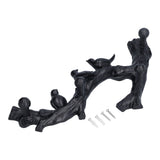 Decorative Hook Black Bird Branch Shape Three Dimensional Wall Mounted Home Decoration V1294-YM0523-3117210199712