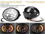 7in Motorcycle Headlamp Headlight Driving Turn Signal Light with Bracket V1366-AZ2-W-18617