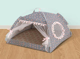 Cat Princess Indoor Tent House Pet Dog Cute Floral Cave Nest Bed Portable Dog Tents V1370-AZ4-11231