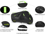 Waterproof Outdoor Motorcycle Cover, Motorcycle Cover for Scooter, With Lock Holes and Reflective V1189-LC-QP-00800