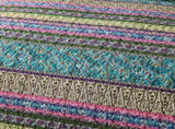 Grenn Teal Boho style Printed Bedspread Quilt Set Pillowcases V745-MAC06193Q13U