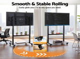 Artiss Mobile TV Stand for 40-100 Inch TVs Cart with Wheels Adjustable Shelves TV-MOUN-40100-WAL