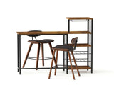 Artiss 3Pcs Bar Table and Stools Set Dining Table Solid Wood Kitchen Chairs Cafe Pub BA-TAB-SET-8782-4786